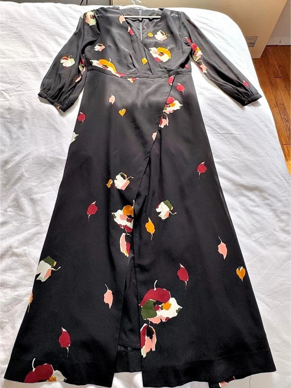 Madewell Floral Black Maxi Dress